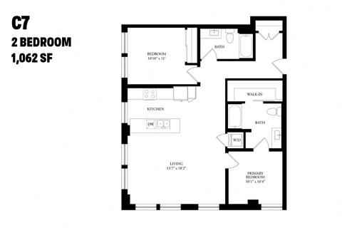 Two Bedroom C7 1062 SF - The Ballard Independent